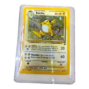 Raichu 16/130 - Base Set Unlimited - WOTC Holo Rare Pokemon Card - Vintage - HP